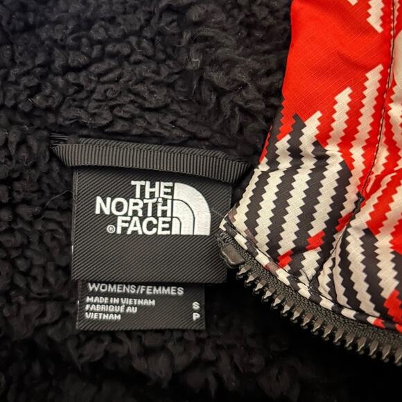 The North Face Roxborough Luxe Hooded Jacket Women's Size Small Fiery Red Plaid - Picture 3 of 12